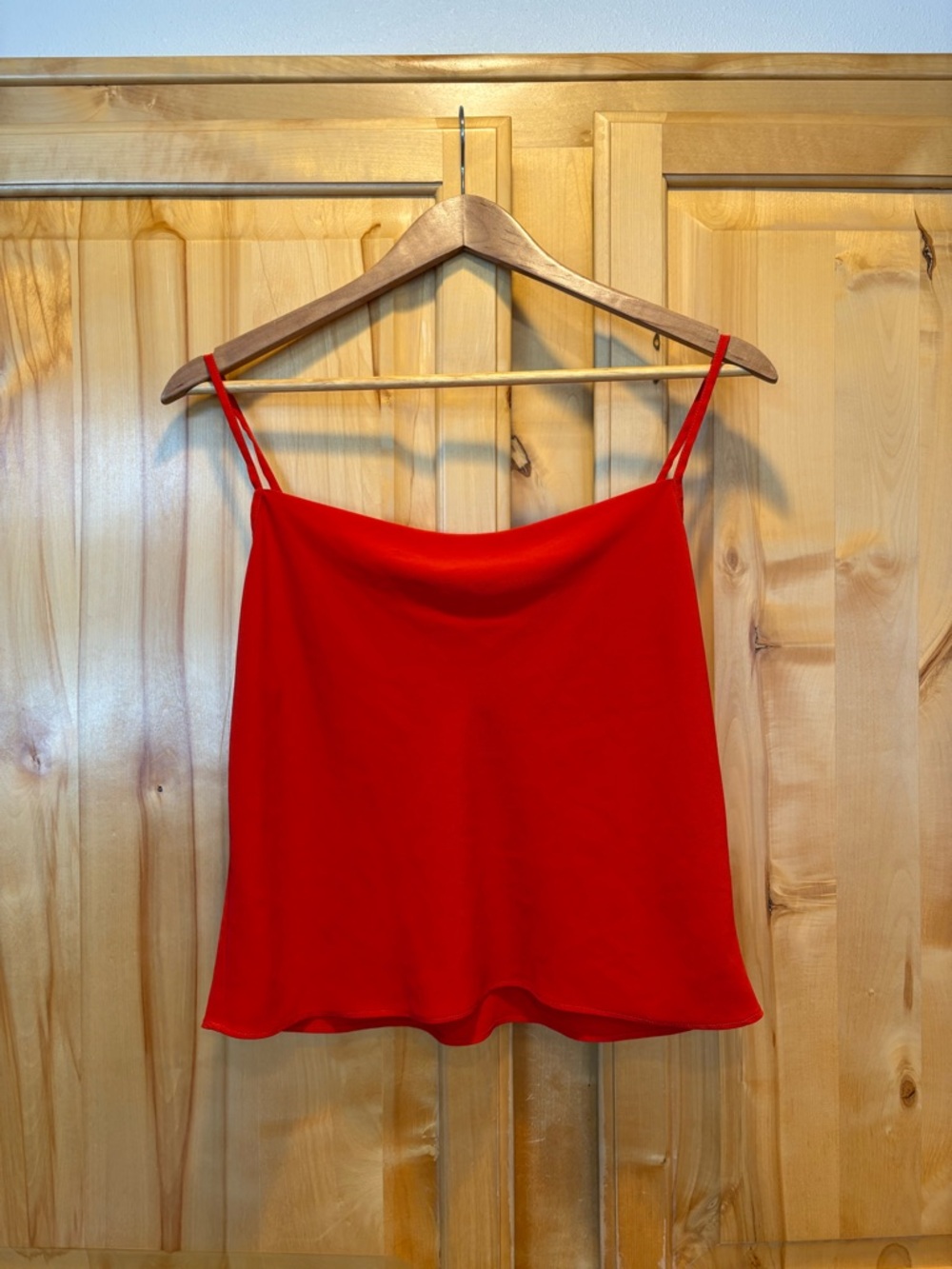 Topshop Vibrant Red cowl neck tank Top